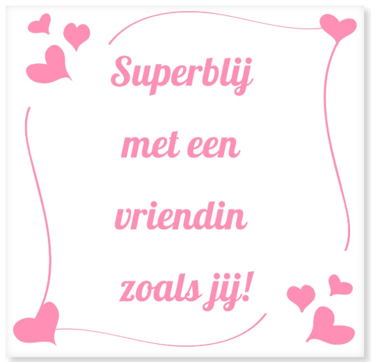 wenstegeltje voor vriendin