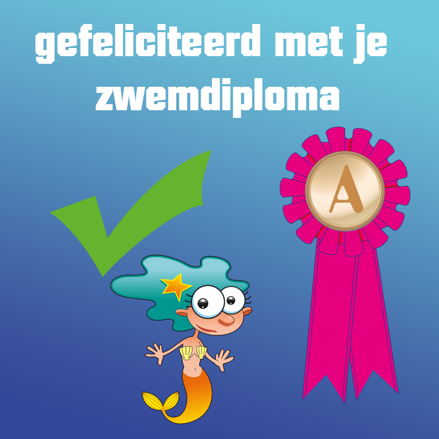 zwemdiploma tegel